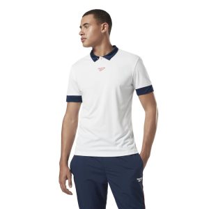 Bluza Męskie Reebok Classic Football Polo Białe PL 85AZDHY